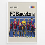 Indlæs billede til gallerivisning Holdfoto | FC Barcelona fodboldplakat 2024-2025 med hele holdet i blå-rød hjemmebanetrøje – perfekt som gave eller vægpynt.
