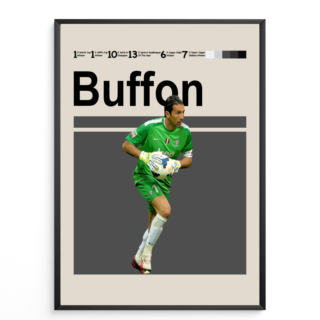 Fodbold plakat | Fodbold plakater | Gianluigi Buffon Fodbold Plakat | Italiensk Målmandslegende | Plakaty.dk