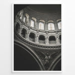 Indlæs billede til gallerivisning Fashion Plakat | Cathedral Dome with Angel Sculpture – Architectural Elegance Plakaty.dk | Interior view of a cathedral dome with arched windows and a stone angel sculpture beneath grand architectural arches.
