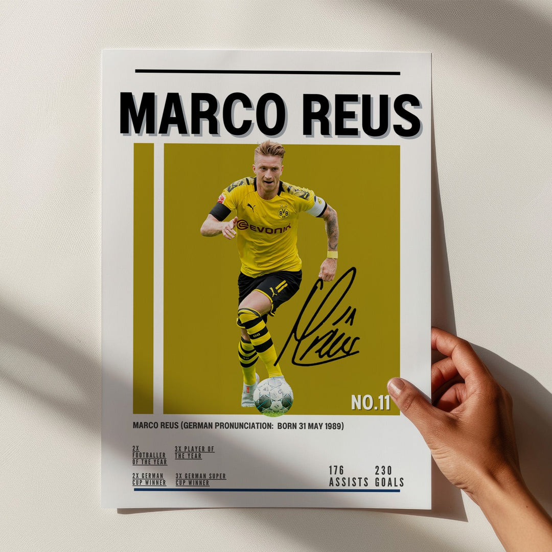 Fodbold plakat | Fodbold plakater | Marco Reus Fodbold Plakat | Perfekt til Passionerede Fans | Plakaty.dk