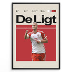 Indlæs billede til gallerivisning Fodbold plakat | Fodbold plakater | Matthijs de Ligt Fodbold Plakat | Hollands Forsvarsstjerne, Unge Lederskab | Plakaty.dk
