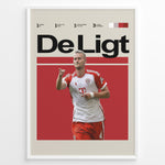 Indlæs billede til gallerivisning Fodbold plakat | Fodbold plakater | Matthijs de Ligt Fodbold Plakat | Hollands Forsvarsstjerne, Unge Lederskab | Plakaty.dk
