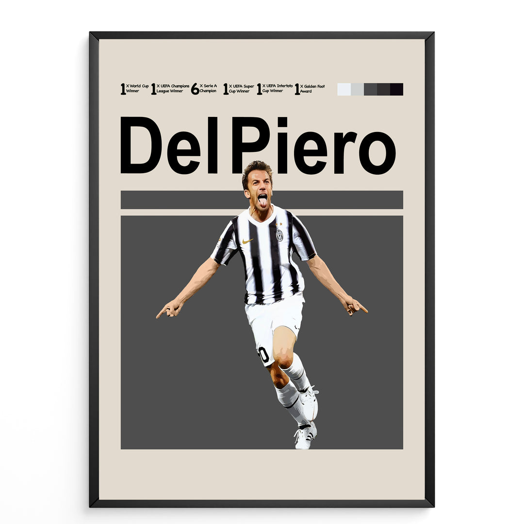 Fodbold plakat | Fodbold plakater | Alessandro Del Piero Fodbold Plakat | Legendarisk Tribute til Den Ægte Fan | Plakaty.dk