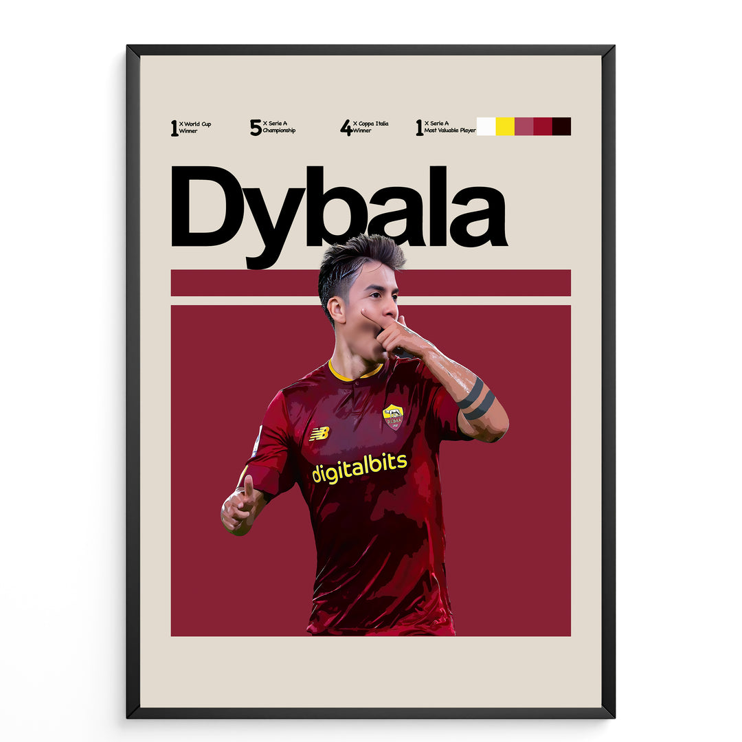 Fodbold plakat | Fodbold plakater | Paulo Dybala Fodbold Plakat | Perfekt til Den Ægte Fan | Plakaty.dk