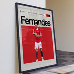 Indlæs billede til gallerivisning Fodbold plakat | Fodbold plakater | Bruno Fernandes Fodbold Plakat | Manchester United&#39;s Magiker | Plakaty.dk
