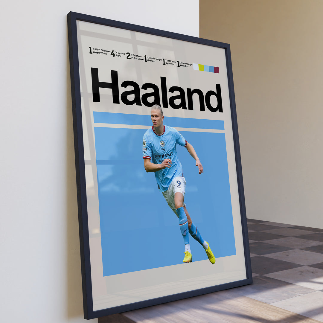 Fodbold plakat | Fodbold plakater | Erling Haaland Fodbold Plakat | Perfekt til Den Ægte Fan | Plakaty.dk