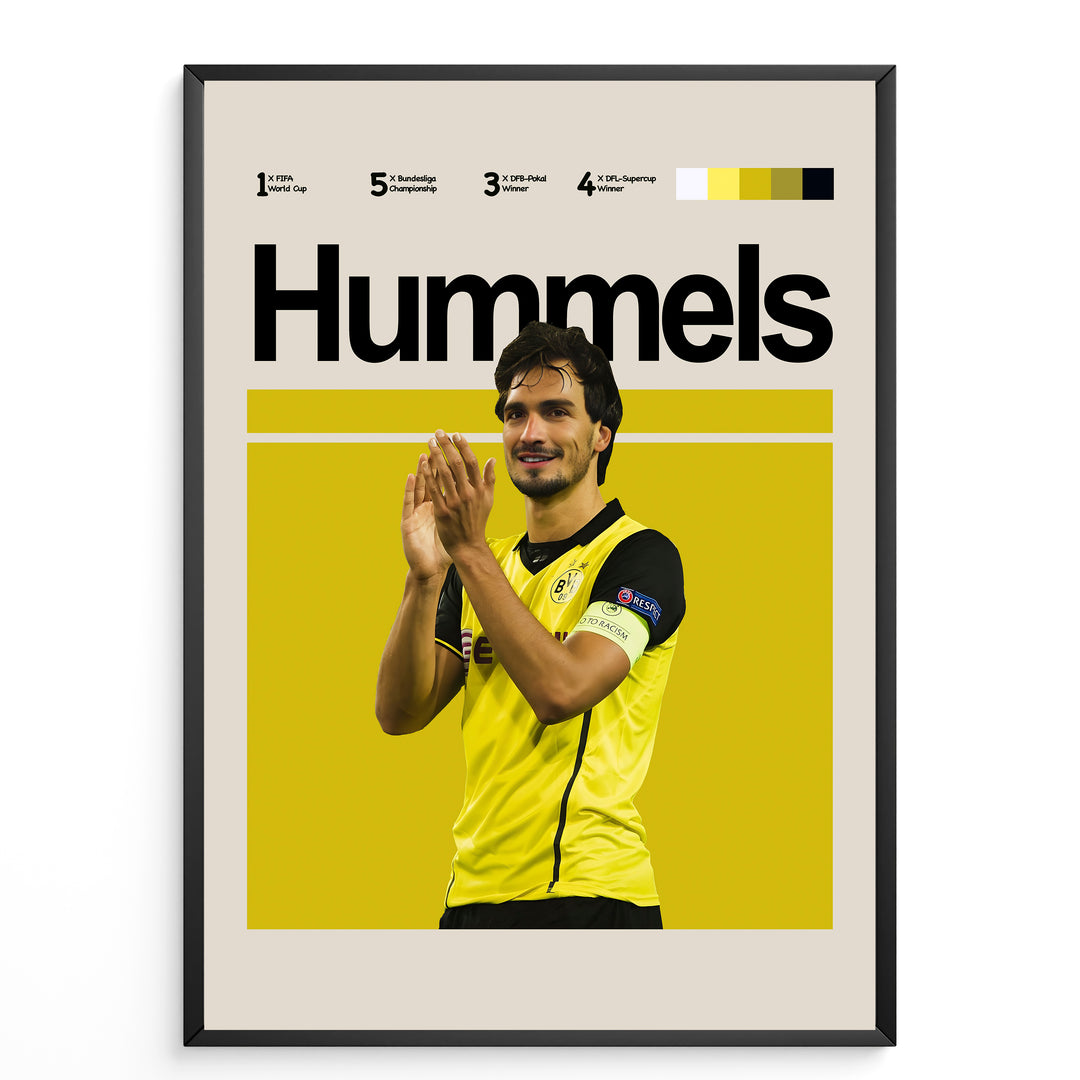 Fodbold plakat | Fodbold plakater | Mats Hummels Fodbold Plakat | Forsvarsmaestroens Ære | Plakaty.dk