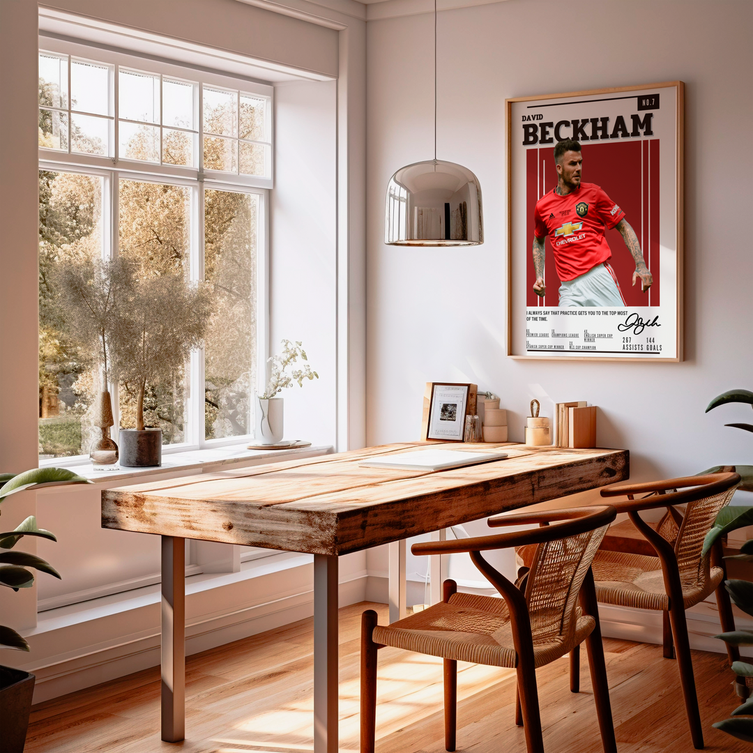 Fodbold plakat | Fodbold plakater | David Beckham Fodbold Spiller Plakat | Perfekt til Passionerede Fans | Plakaty.dk