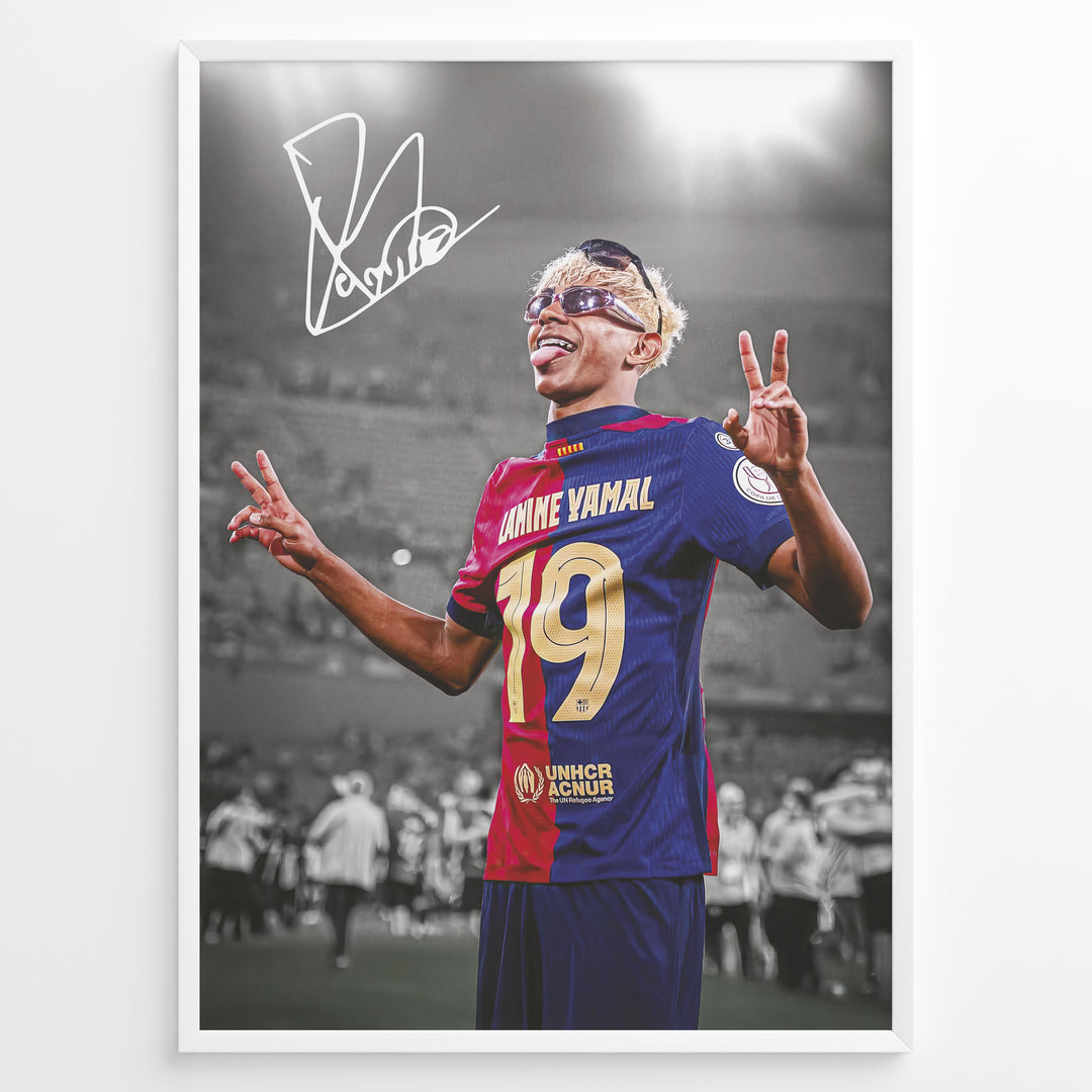 Fodbold plakat | Fodbold plakater | Lamine Yamal Fodbold Plakat | Inspirerende for Fremtidens Fans | Plakaty.dk 