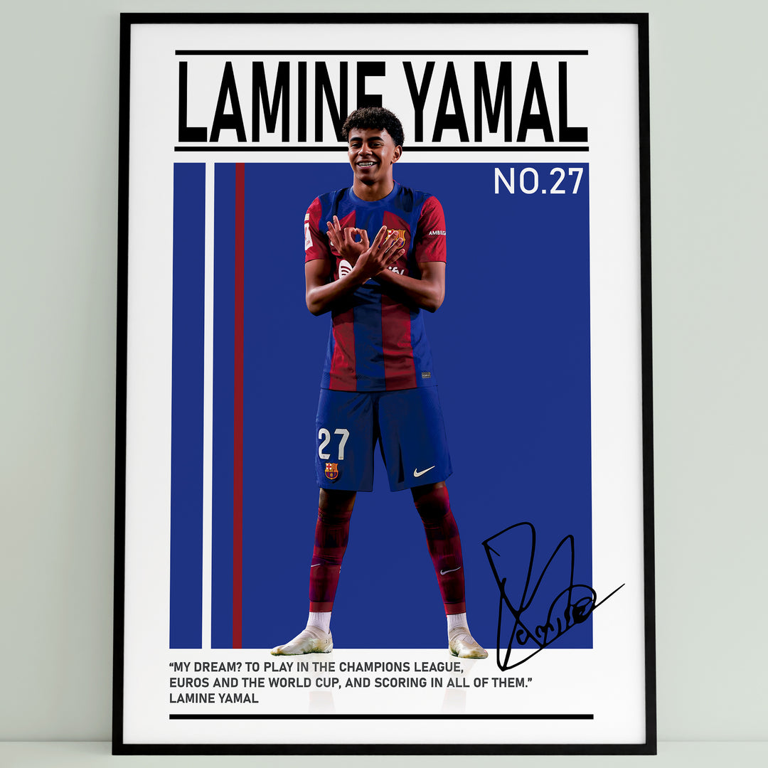 Fodbold plakat | Fodbold plakater | Lamine Yamal Fodbold Plakat | Inspirerende for Fremtidens Fans | Plakaty.dk