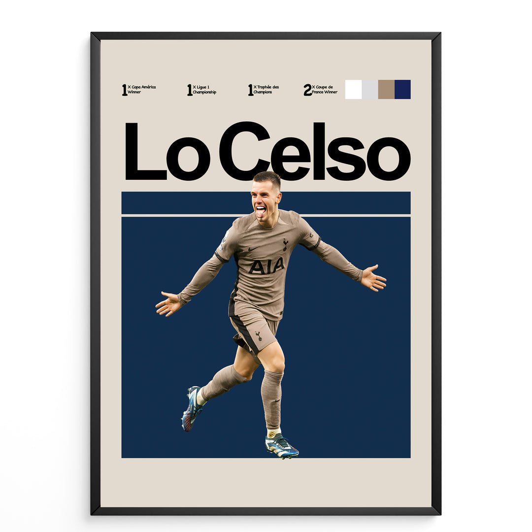 Fodbold plakat | Fodbold plakater | Giovani Lo Celso Fodbold Plakat | Argentinsk Midtbanemagi | Plakaty.dk