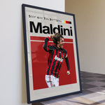 Indlæs billede til gallerivisning Fodbold plakat | Fodbold plakater | Paolo Maldini Fodbold Plakat | Legendarisk Tribute til Den Ægte Fan | Plakaty.dk
