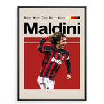 Indlæs billede til gallerivisning Fodbold plakat | Fodbold plakater | Paolo Maldini Fodbold Plakat | Legendarisk Tribute til Den Ægte Fan | Plakaty.dk
