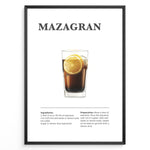 Indlæs billede til gallerivisning Mazagran iced coffee recipe illustration with espresso, lemon slice, and ice cubes.
