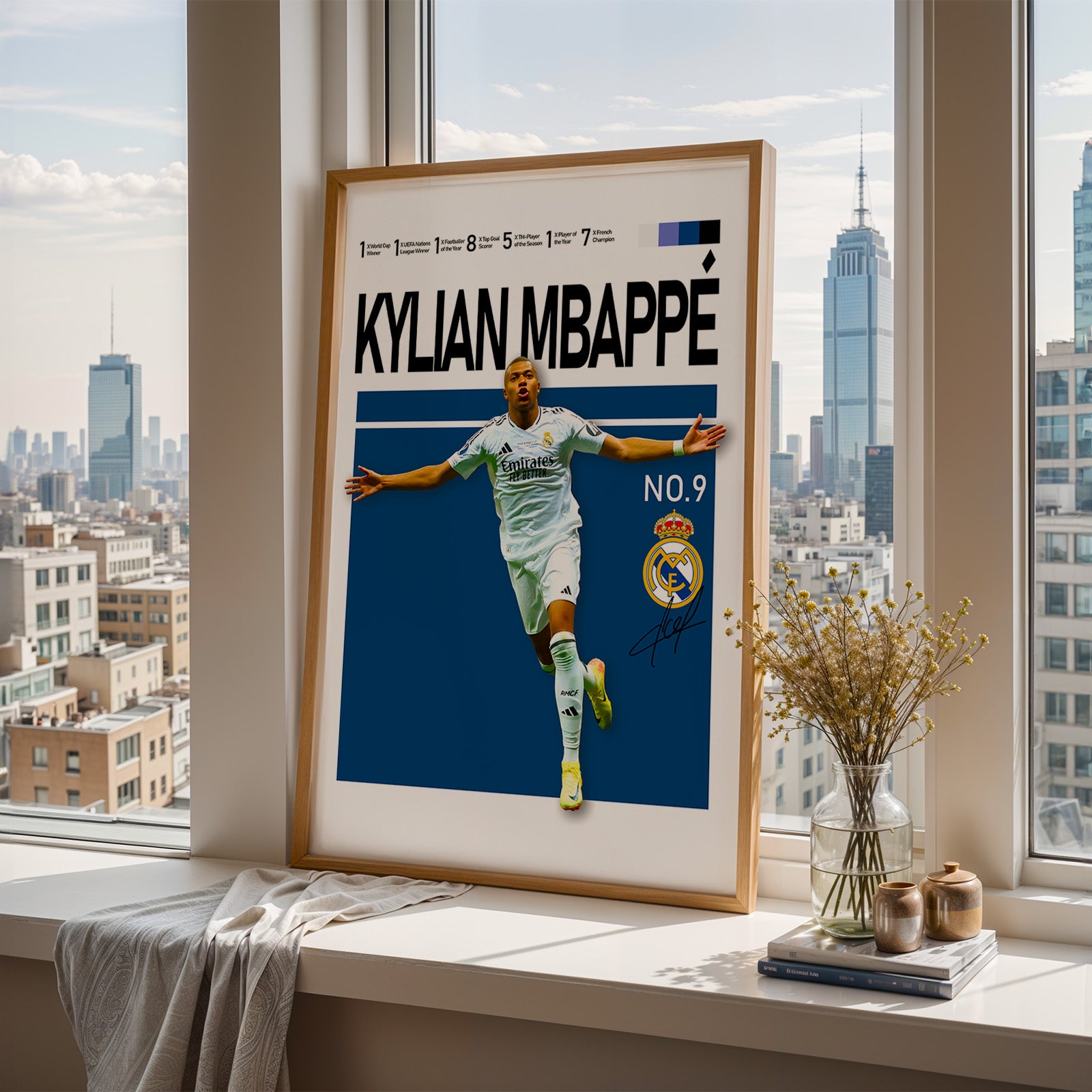 Fodbold plakat | Fodbold plakater | Kylian Mbappé Fodbold Plakat | Perfekt til Den Ægte Fan | Plakaty.dk