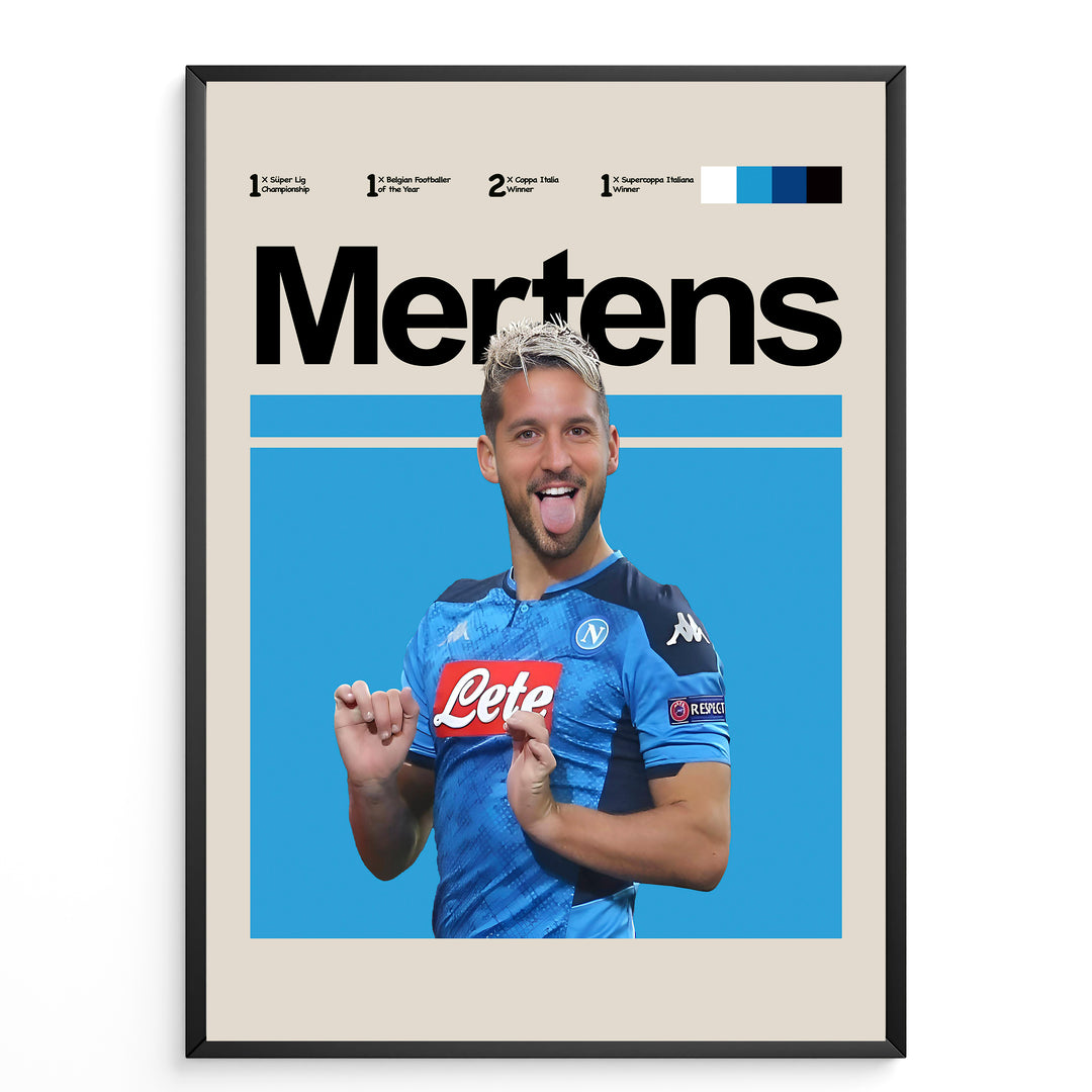 Fodbold plakat | Fodbold plakater | Dries Mertens Fodbold Plakat | Belgisk Målsluger, Elegance og Mål | Plakaty.dk