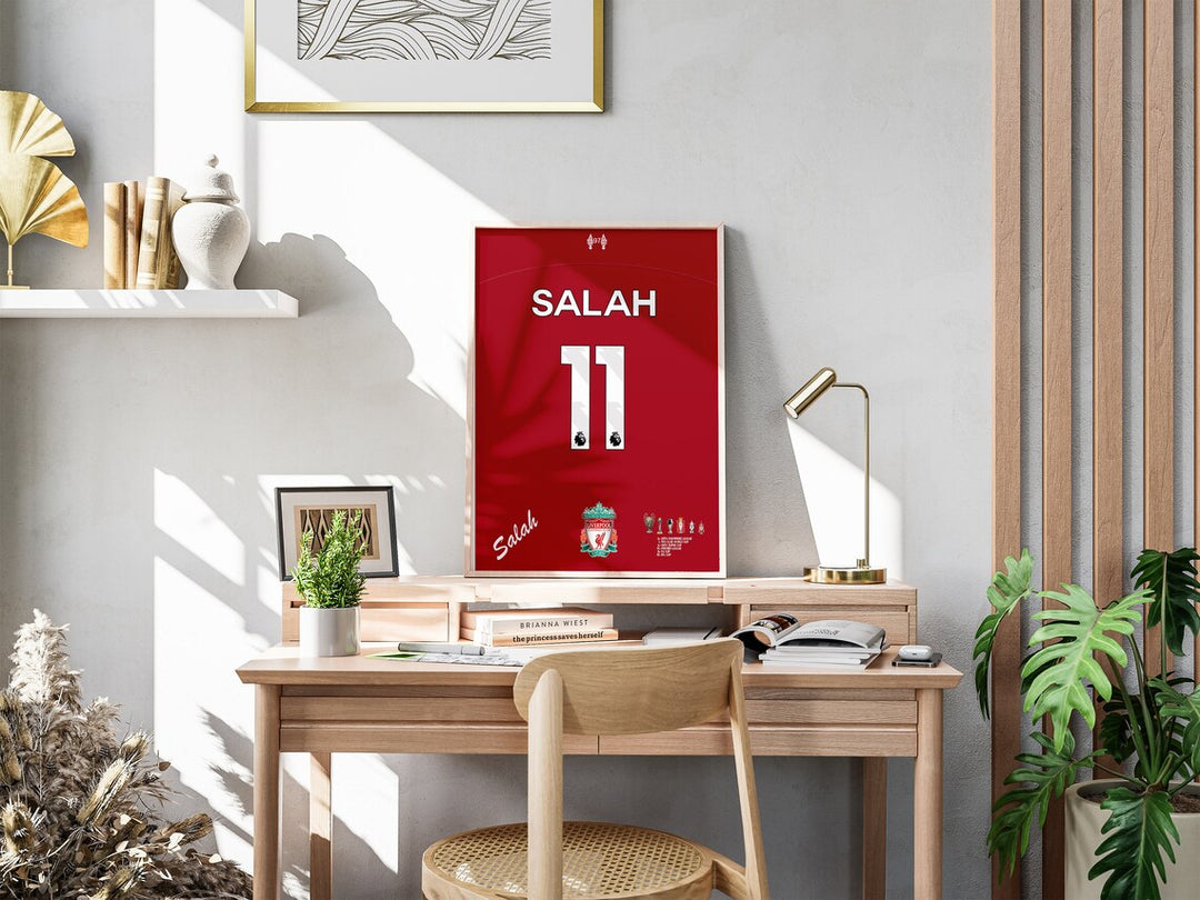 Fodbold plakat | Fodbold plakater | Mohamed Salah Fodboldplakat | Perfekt til Den Ægte Fodbold Fan | Plakaty.dk