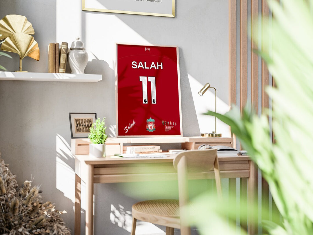 Fodbold plakat | Fodbold plakater | Mohamed Salah Fodboldplakat | Perfekt til Den Ægte Fodbold Fan | Plakaty.dk