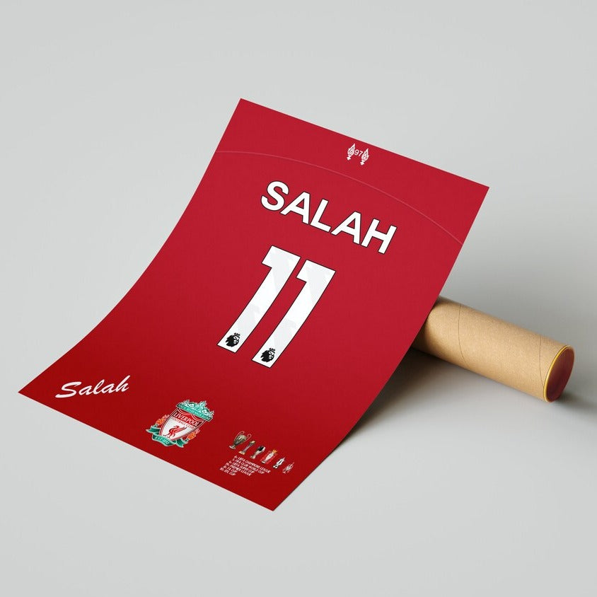 Fodbold plakat | Fodbold plakater | Mohamed Salah Fodboldplakat | Perfekt til Den Ægte Fodbold Fan | Plakaty.dk