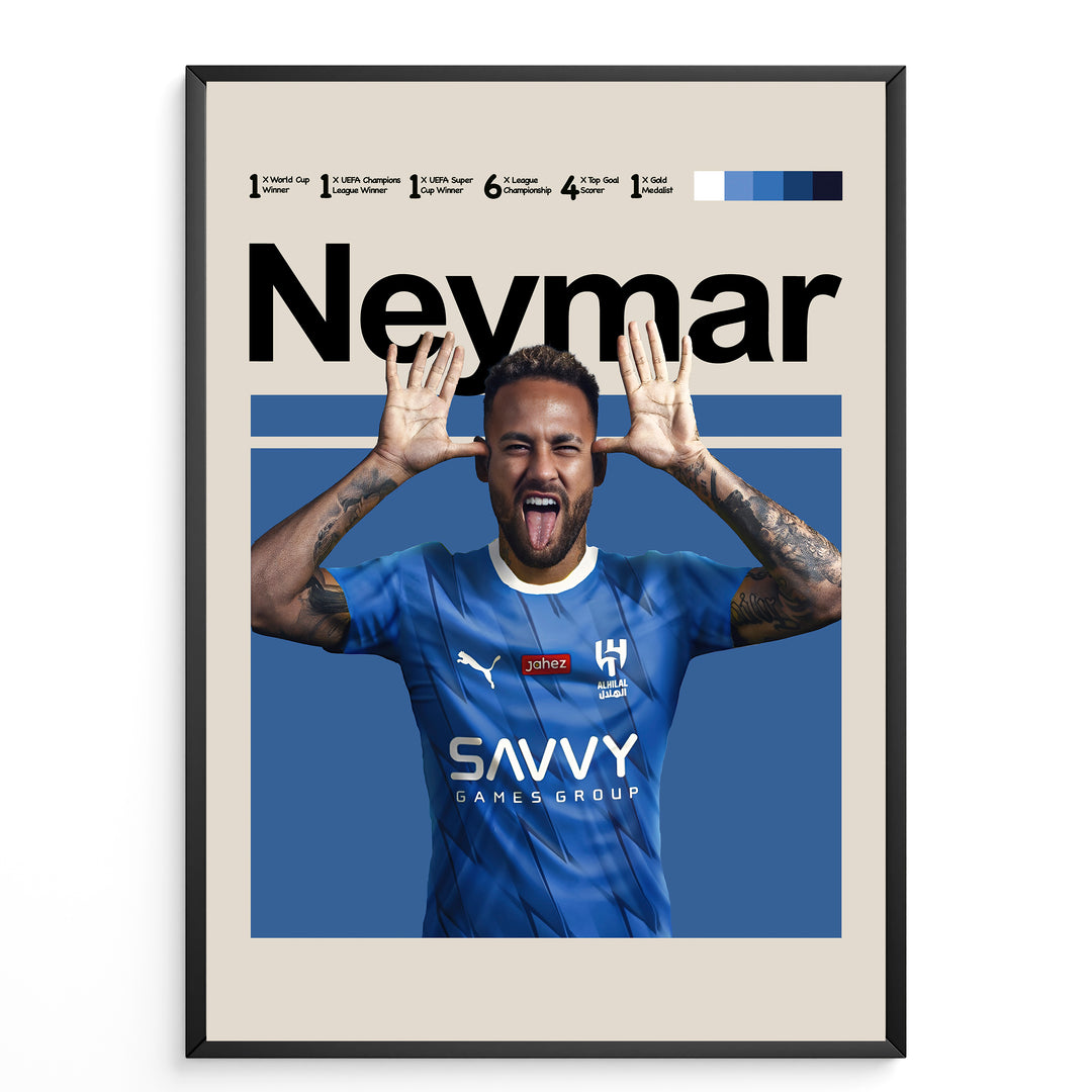 Fodbold plakat | Fodbold plakater | Neymar Jr. Fodbold Plakat 02 | Perfekt til Den Ægte Fan | Plakaty.dk