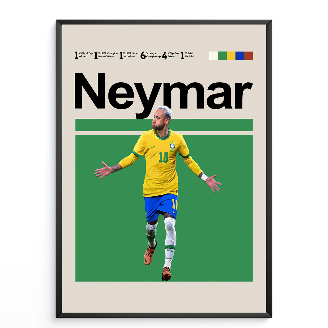 Fodbold plakat | Fodbold plakater | Neymar Jr. Fodbold Plakat 01 | Perfekt til Den Ægte Fan | Plakaty.dk