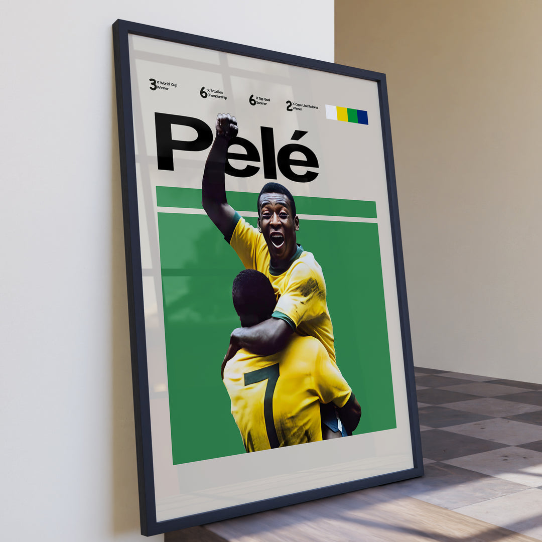 Fodbold plakat | Fodbold plakater | Pelé Fodbold Plakat | Legendarisk Tribute til Den Ægte Fan | Plakaty.dk