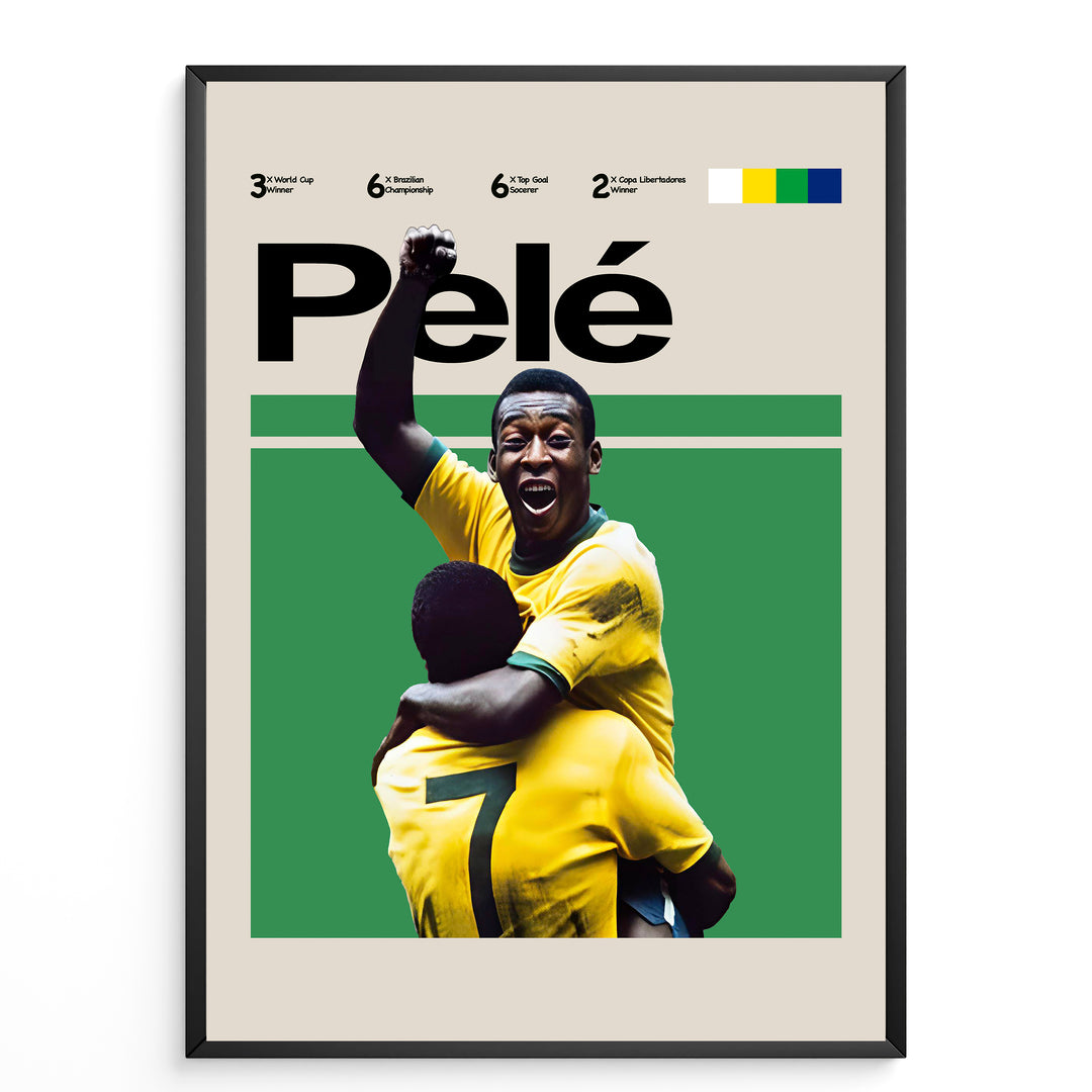 Fodbold plakat | Fodbold plakater | Pelé Fodbold Plakat | Legendarisk Tribute til Den Ægte Fan | Plakaty.dk