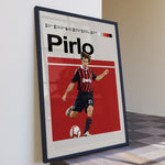 Indlæs billede til gallerivisning Fodbold plakat | Fodbold plakater | Andrea Pirlo Fodbold Plakat | Legendarisk Tribute til Den Ægte Fan | Plakaty.dk
