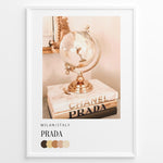 Indlæs billede til gallerivisning Fashion Plakat | Prada Worldview – Golden Globe &amp; Fashion Books Poster Plakaty.dk | Would you like a cohesive series name and catalog description tying this together with the other pastel-toned fashion posters? I can help create a title and blurb for the full set.
