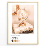 Indlæs billede til gallerivisning Fashion Plakat | Prada Worldview – Golden Globe &amp; Fashion Books Poster Plakaty.dk | Would you like a cohesive series name and catalog description tying this together with the other pastel-toned fashion posters? I can help create a title and blurb for the full set.
