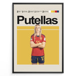 Indlæs billede til gallerivisning Alexia Putellas plakat | Spansk landsholdstrøje i rød og gul med stærk attitude – perfekt til fans af kvindefodbold og Spanien
