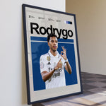 Indlæs billede til gallerivisning Fodbold plakat | Fodbold plakater | Rodrygo Fodbold Plakat | Brasiliens Driblekonge | Plakaty.dk
