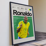 Indlæs billede til gallerivisning Fodbold plakat | Fodbold plakater | Ronaldo Nazário Fodbold Plakat 02 | Legendarisk Tribute til Den Ægte Fan | Plakaty.dk
