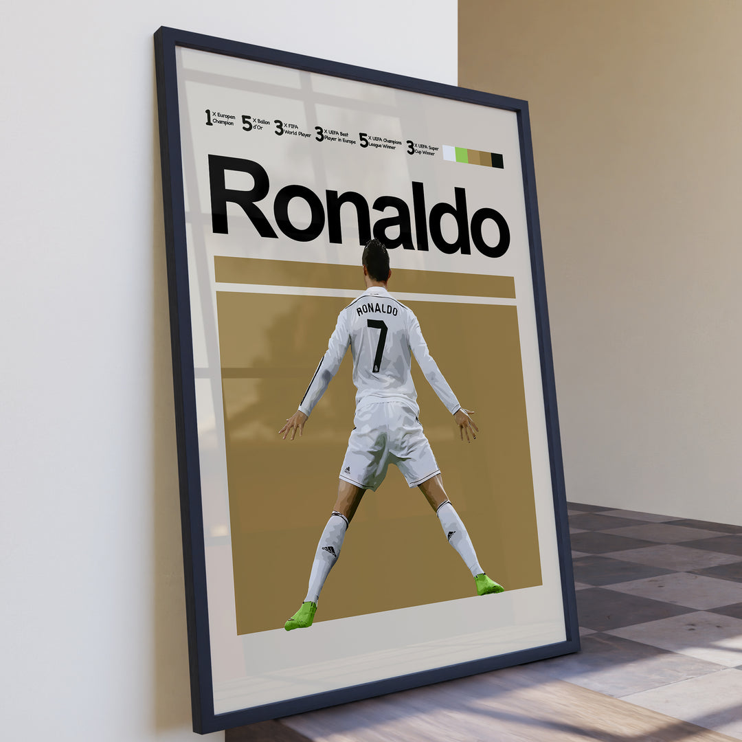 Fodbold plakat | Fodbold plakater | Cristiano Ronaldo Fodbold Plakat 02 | Ideel til Enhver Fan | Plakaty.dk