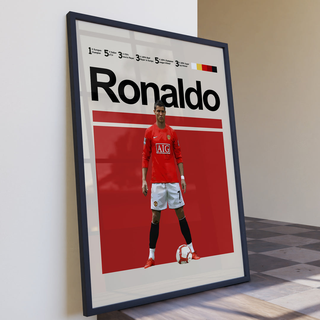 Fodbold plakat | Fodbold plakater | Cristiano Ronaldo Fodbold Plakat 01 | Ideel til Enhver Fan | Plakaty.dk