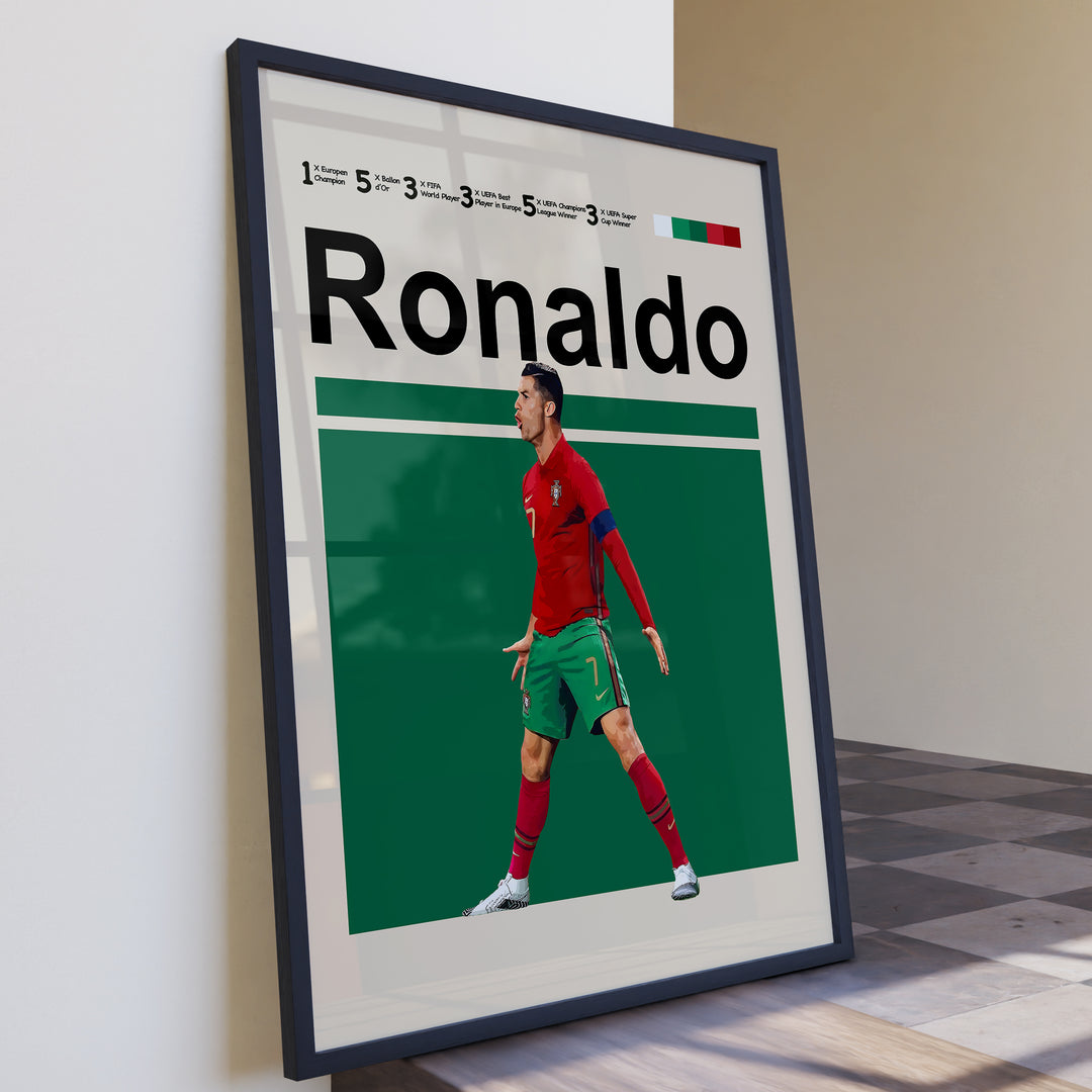 Fodbold plakat | Fodbold plakater | Cristiano Ronaldo Fodbold Plakat 03 | Ideel til Enhver Fan | Plakaty.dk