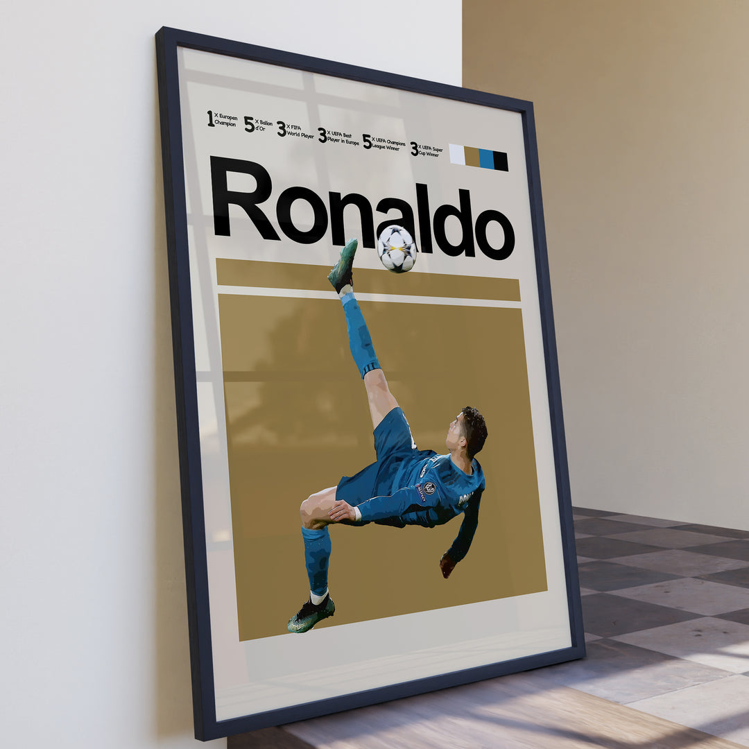 Fodbold plakat | Fodbold plakater | Cristiano Ronaldo Fodbold Plakat 06 | Ideel til Enhver Fan | Plakaty.dk