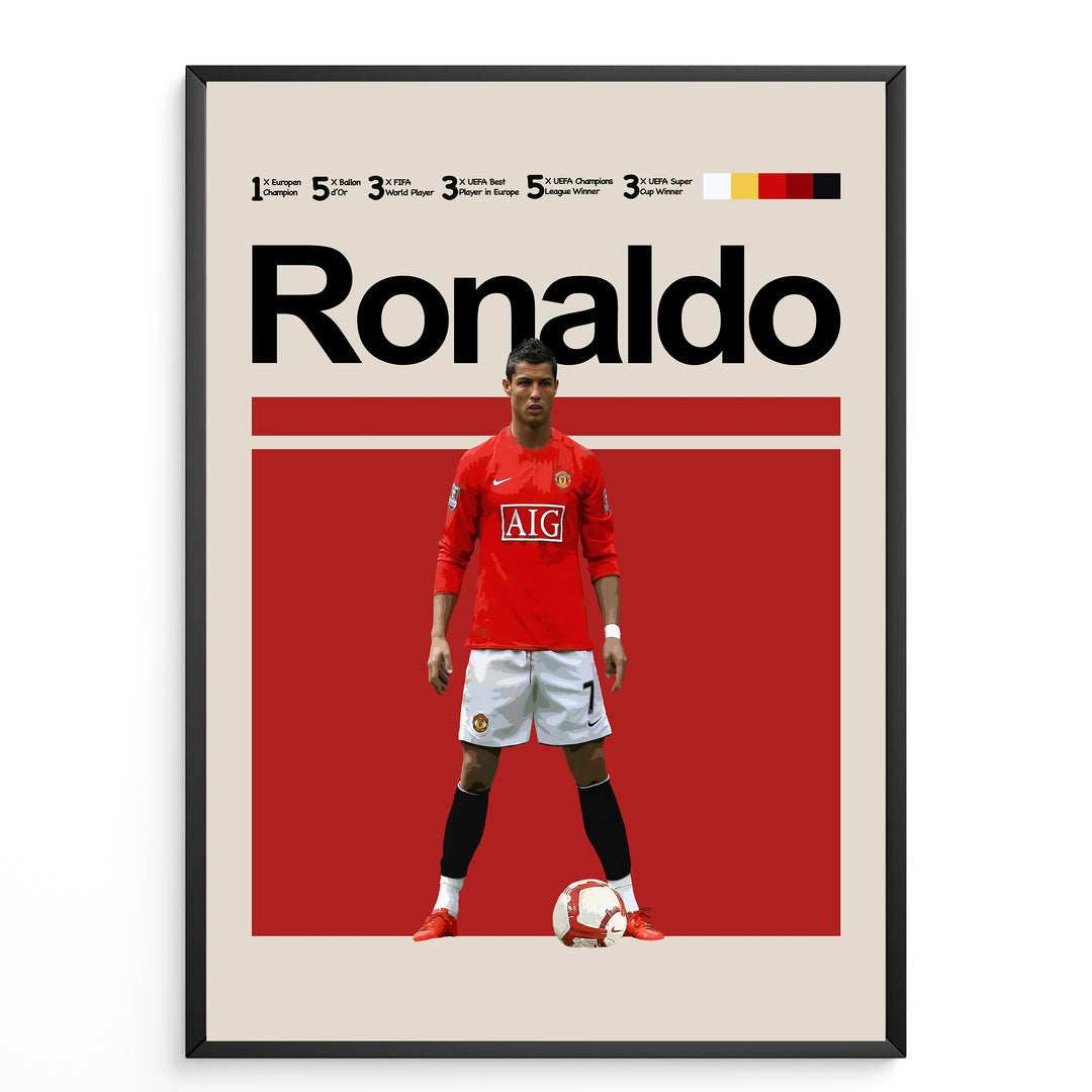 Fodbold plakat | Fodbold plakater | Cristiano Ronaldo Fodbold Plakat 01 | Ideel til Enhver Fan | Plakaty.dk