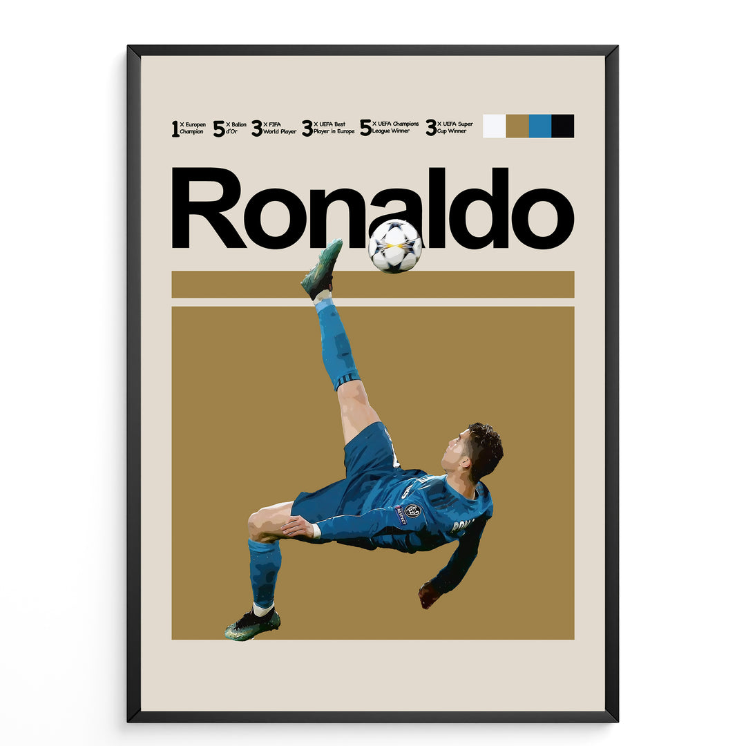 Fodbold plakat | Fodbold plakater | Cristiano Ronaldo Fodbold Plakat 06 | Ideel til Enhver Fan | Plakaty.dk