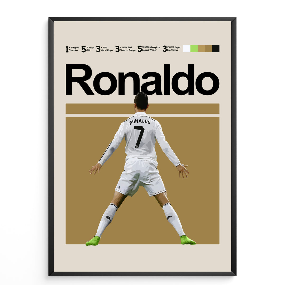 Fodbold plakat | Fodbold plakater | Cristiano Ronaldo Fodbold Plakat 02 | Ideel til Enhver Fan | Plakaty.dk