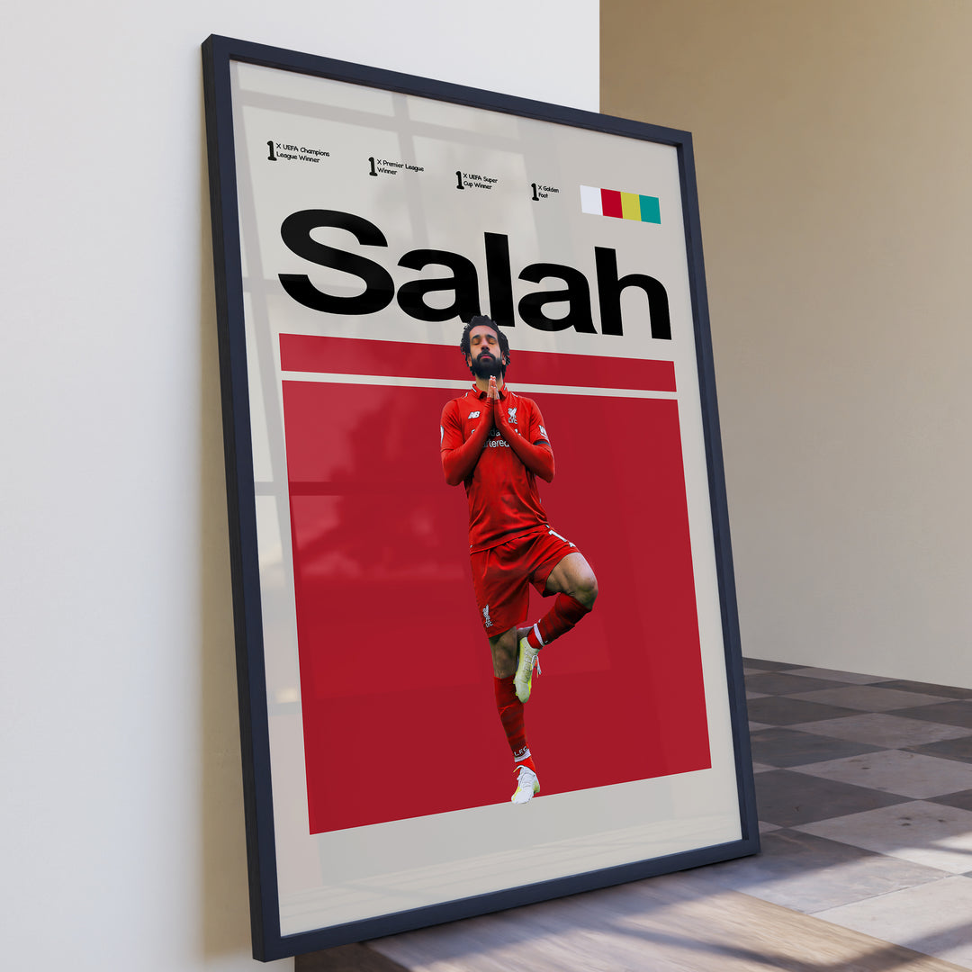 Fodbold plakat | Fodbold plakater | Mohamed Salah Fodbold Plakat | Perfekt til Den Ægte Fan | Plakaty.dk