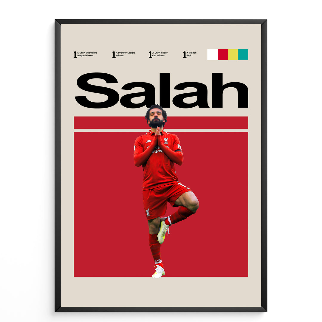 Fodbold plakat | Fodbold plakater | Mohamed Salah Fodbold Plakat | Perfekt til Den Ægte Fan | Plakaty.dk