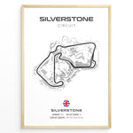 Indlæs billede til gallerivisning Silverstone Circuit Track Map Illustration Plakat
