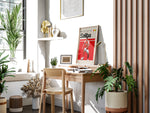 Indlæs billede til gallerivisning William Saliba fodbold plakat | Arsenal FC-spiller i rød-hvid hjemmebanetrøje, stilfuldt og moderne plakatdesign.
