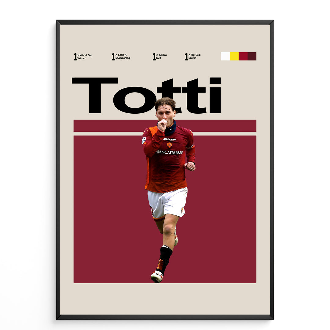 Fodbold plakat | Fodbold plakater | Francesco Totti Fodbold Plakat | Legendarisk Tribute til Den Ægte Fan | Plakaty.dk