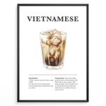 Indlæs billede til gallerivisning Illustration of Vietnamese iced coffee with condensed milk served in a glass with ice cubes.
