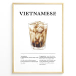 Indlæs billede til gallerivisning Illustration of Vietnamese iced coffee with condensed milk served in a glass with ice cubes.
