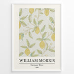 Indlæs billede til gallerivisning Framed William Morris Lemon Tree 1884 botanical art print plakat with yellow lemons and green leaves on a light background.
