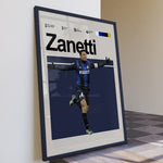 Indlæs billede til gallerivisning Fodbold plakat | Fodbold plakater | Javier Zanetti Fodbold Plakat | Argentinsk Legende, Inter Milan&#39;s Erobrer | Plakaty.dk
