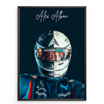 Indlæs billede til gallerivisning Alexander Albon F1 Plakat | Racinglegende på 20+ Verdener
